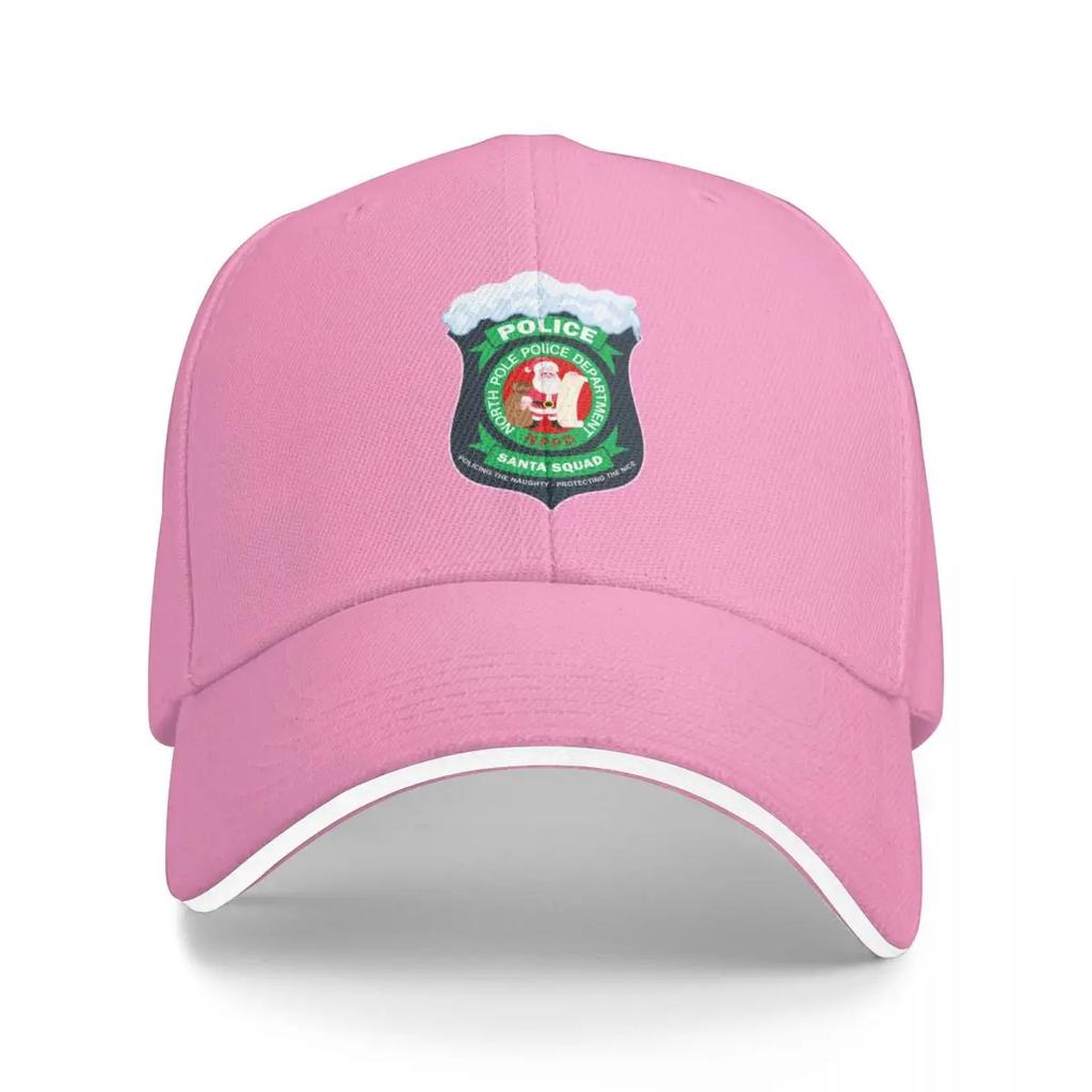 North Pole Police Department Santa Squad Badge Baseball Cap Sunscreen sun hat Unique hats Mens Luxury Womens
