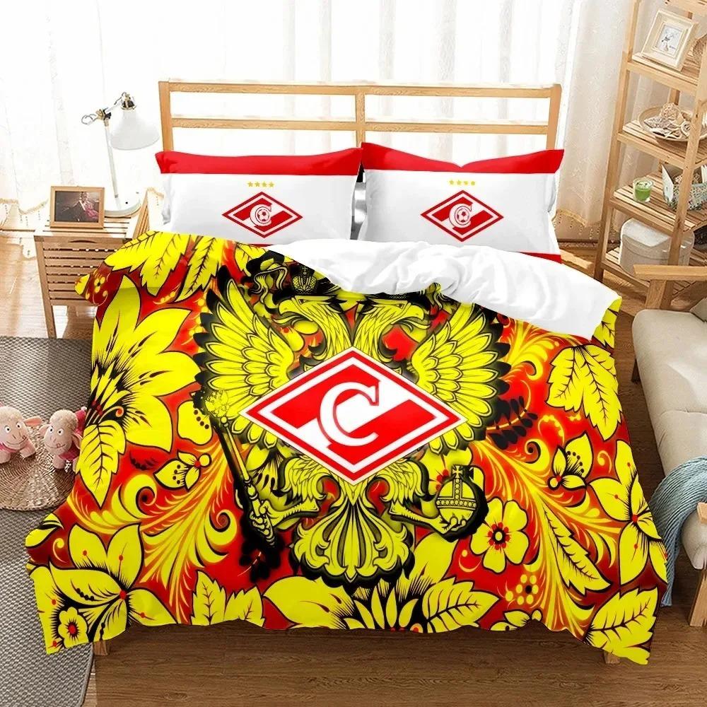 Rusion Socer Premier Beding Set Young Boys Young Girls Twin Quen Sized Dimensions Soft Duvet Cover Pilowcase Bed Young Boys Adult People Fashion Home