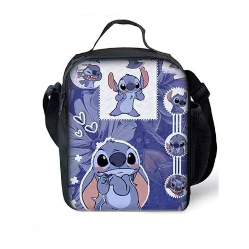 Stitch Lunch Bag With Polyester Material For School Daily Use And Lightweight Carrying