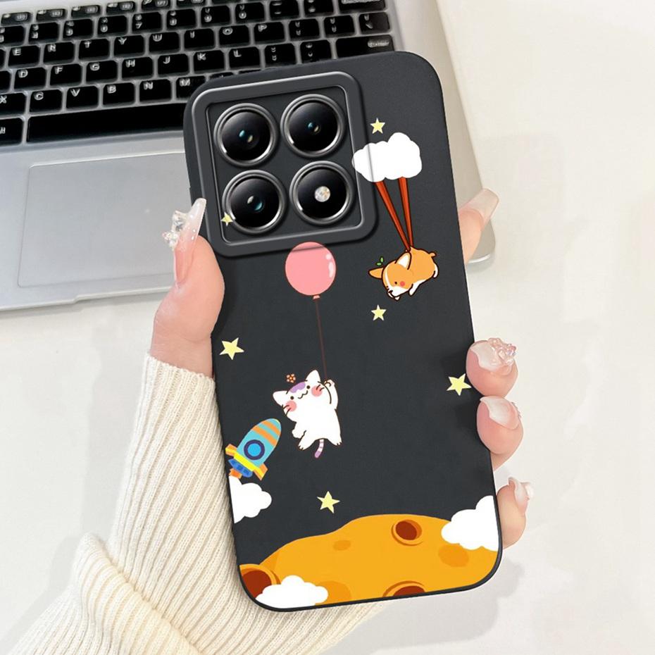 Cartoon Case For Xiaomi 14T Pro / 14T 5G Lens Protective Jelly Soft Silicone Cover For Xiaomi Mi14T 14TPro Phone Cases