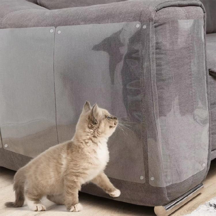 PVC Pet Scratch Prevention Stickers 4PCS Transparent Adhesive Furniture Protector Durable