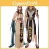 Elegant Egyptian Pharaoh And Queen Cosplay Costume For Couples Ideal For Stage Performances
