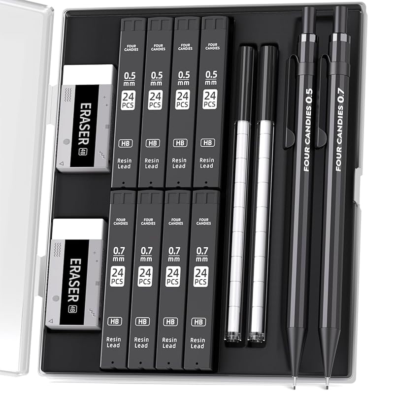 

Four Candies metal mechanical pencil 0.5&0.7mm Set of 2