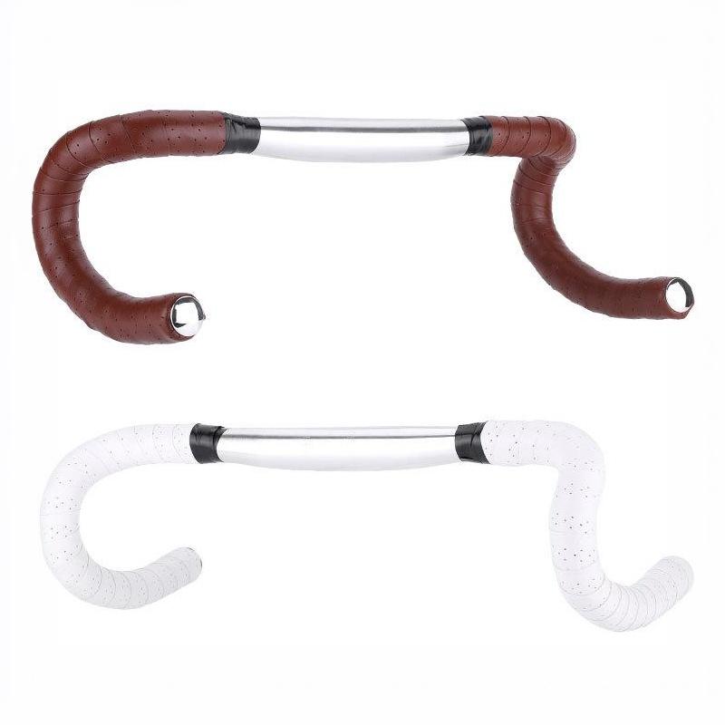 Bicycle Handlebar Tape Durable Long-lasting PU Leather Anti-slip Punch Strap for Road BMX Bicycle Outdoor Riding