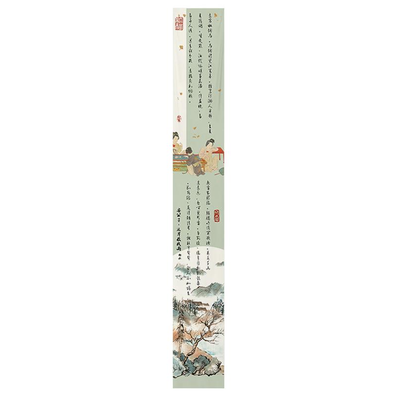 

Chinese Style Ink Landscape Painting Ceiling Valance Resturant Hotpot Sky Canopy Taverns Indoor Camping BBQ Atmosphere Decor 50x200cm
