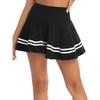 Womens Flared A Line Miniskirt High Waist Wide Elastic Band Casual Striped Hem Skirt for Girls or Ladies Daily Outfits