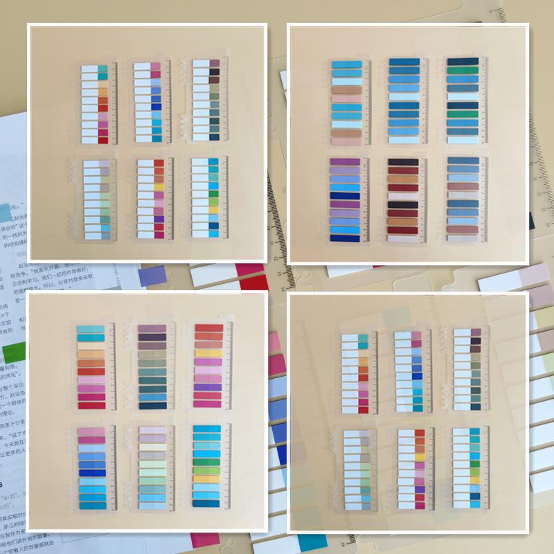 6Packs/Set Transparent Sticky Notes Self-Adhesive BookMarkers Annotation Reading Book Clear Tab Kawaii Cute Stationery