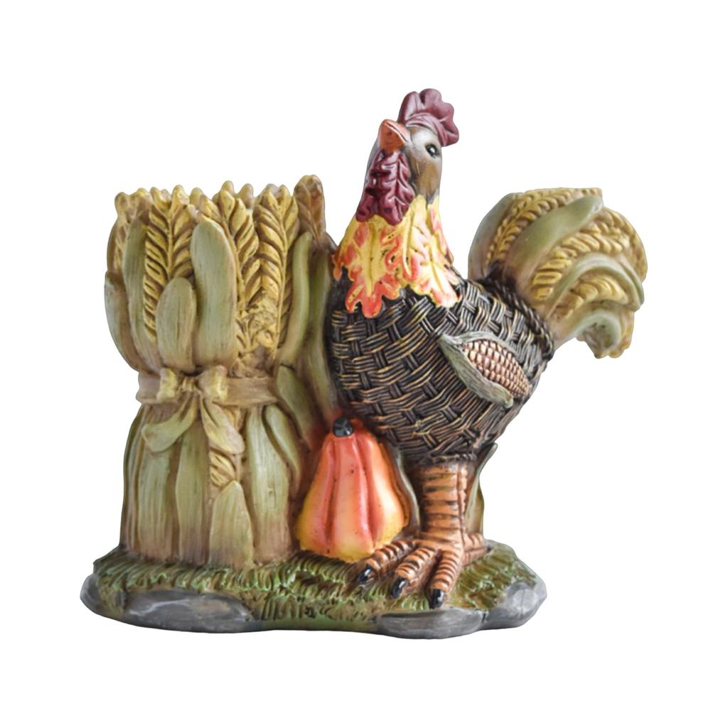 Thanksgiving Decorations Festival Ornaments Scarecrow Turkey Pumpkin Resin Crafts Home Statues
