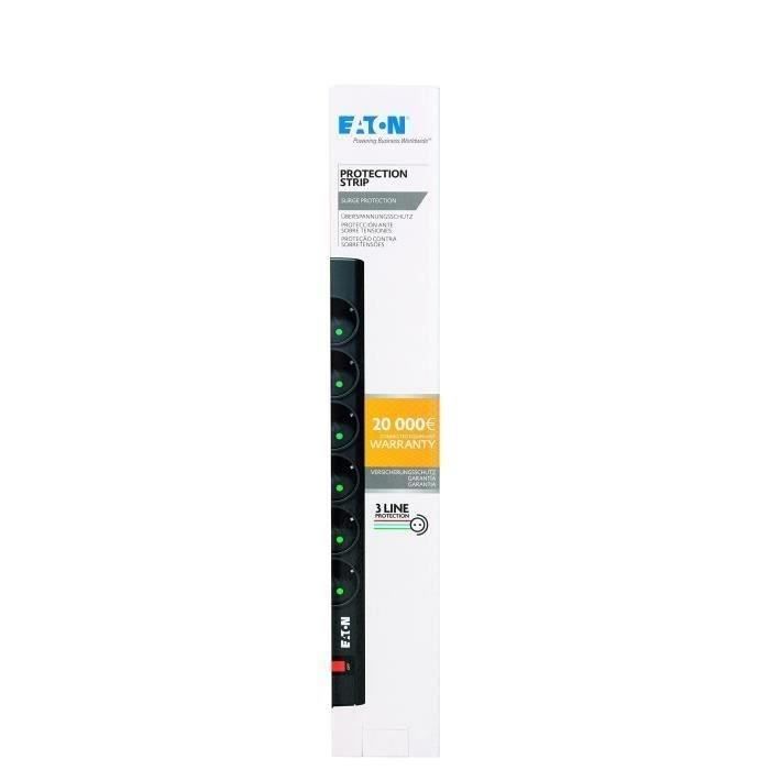 Multiprise/Parafoudre - EATON Protection Strip 6 DIN - PS6D - 6 Prises DIN Européennes - Noir