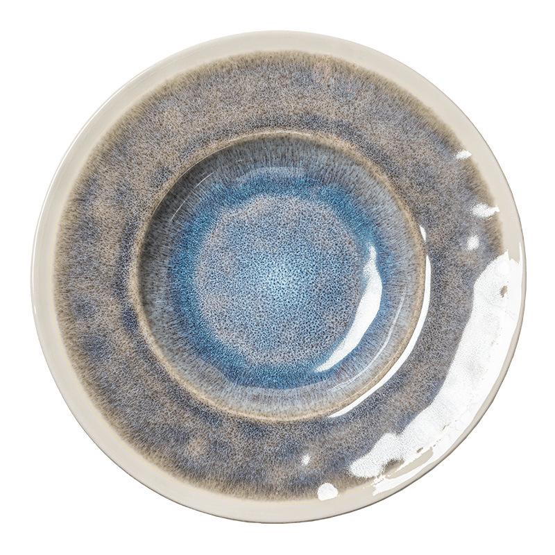 Beautiful Plate Ceramic Straw Hat Plate Household Plate Restaurant Hotel Western Pasta Plate Round Plate