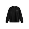 Li Ning Round Neck Pullover Printed Letter Comfortable Long Sleeve Sweatshirt Casual Sports Suit Men Sweatshirt, Bottoms Black AWDUF05-1+AYKT529-1