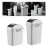Creative Garbage Can with Shaker Cover Simple Storage Bucket Rubbish Bin Rectangle Wastebasket