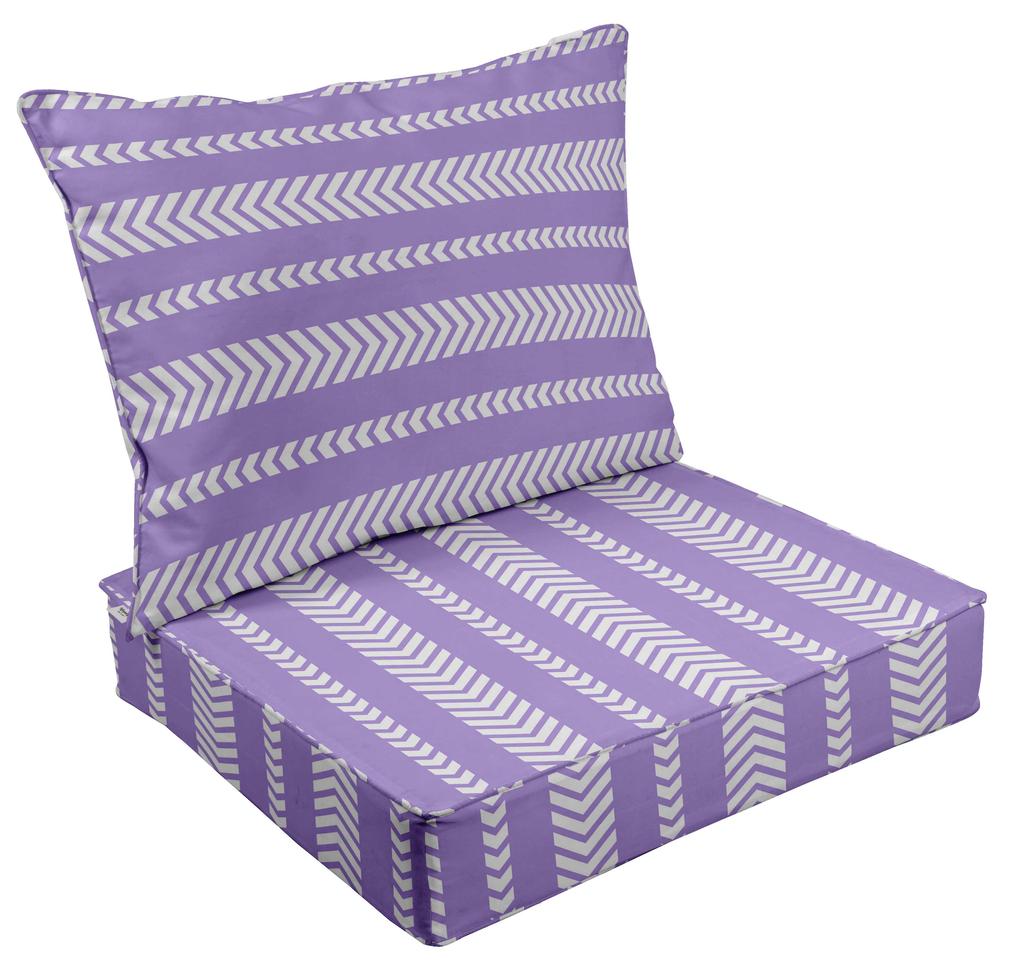 Vargottam Printed Outdoor Deep  Seat  Patio  Cushions Set 2pcs Seat Set All Weather Replacement