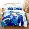 Anime DRAMAtical Murder Game Bedding Set Print single Comforter Quilt Bed Cover Duvet Cover Pillow Case 3 Pieces Kids Adult Size