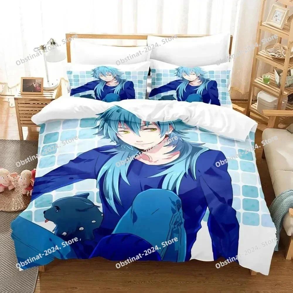 Anime DRAMAtical Murder Game Bedding Set Print single Comforter Quilt Bed Cover Duvet Cover Pillow Case 3 Pieces Kids Adult Size