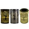Solar Tree Lanterns Outdoor Waterproof Hanging Solar LED Lights Hollow Out Retro Metal Lantern For Garden Yard Patio Landscape Decor