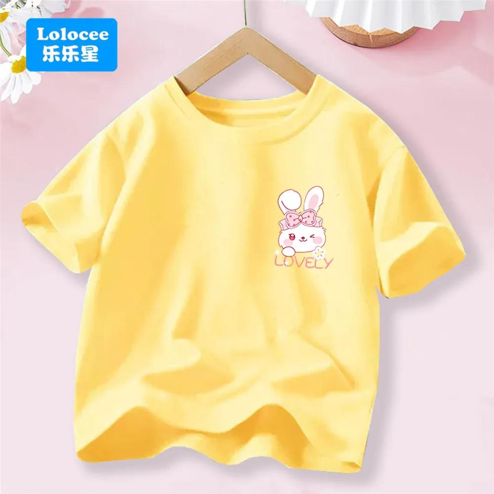 Sweet Heart Print T-Shirt Crew Neck Short Sleeve T-Shirt Casual Every Day Tops, Girls Clothing Fashion Teens Sport Clothes