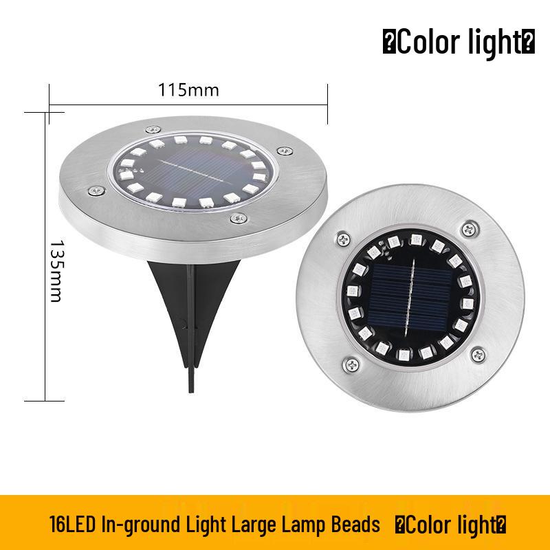 Solar LED Stainless Steel Underground Light for Outdoor Garden, Lawn, Courtyard, Rainproof.