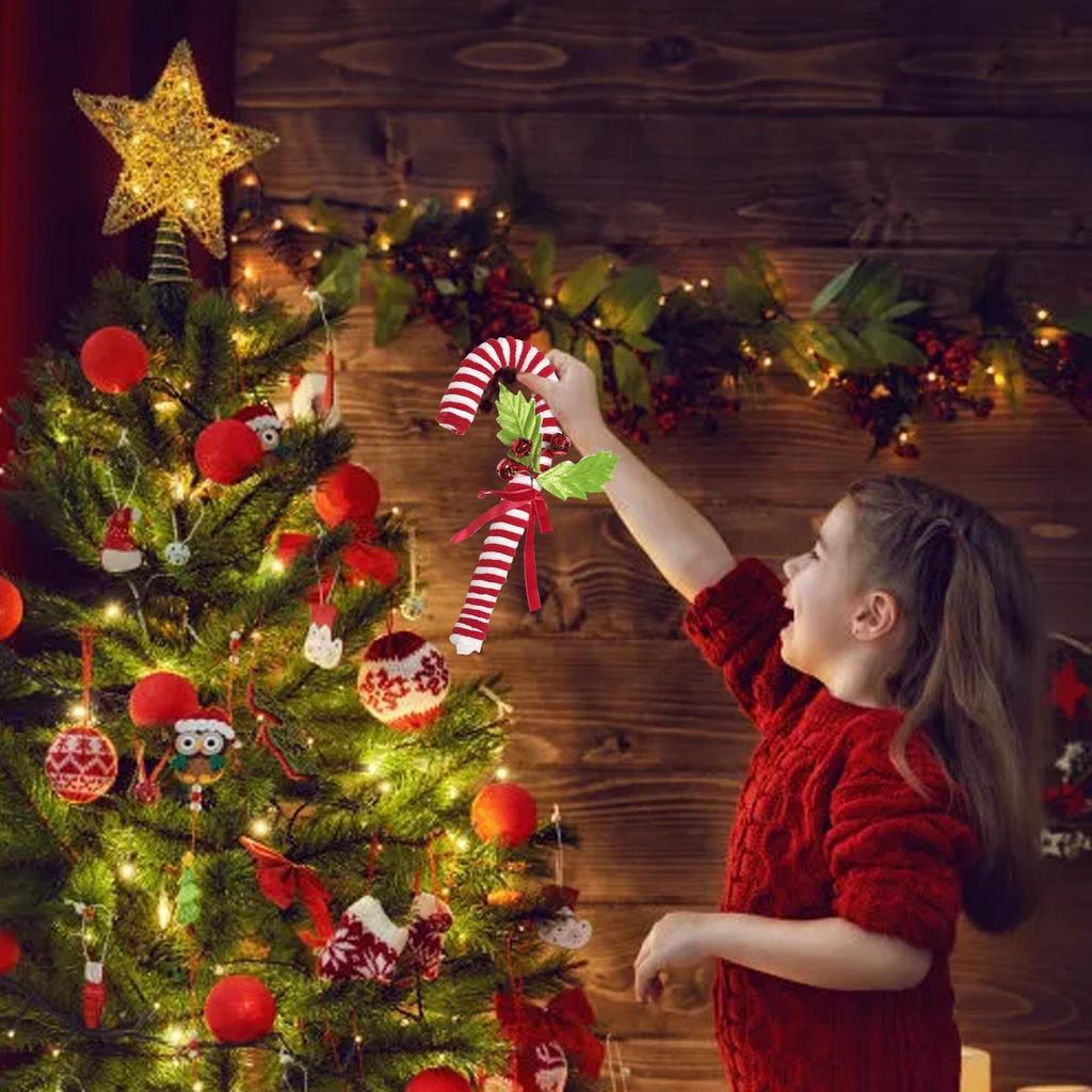 Candy Cane Decorations Outdoor Christmas Festive Decoration Festive Tree Hangable Ornament For Front Door Office Living Room
