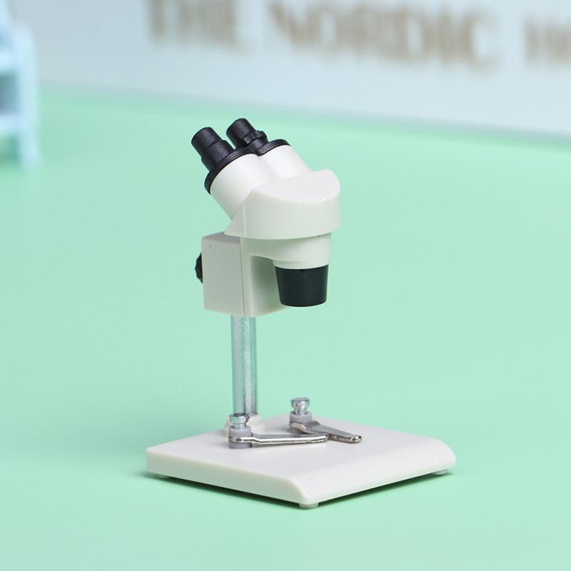 1Pc 1:12 Dollhouse Miniature Microscope Laboratory Equipment Model Experimental Scene Decor Toy