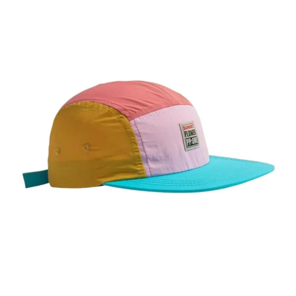 Retro Japanischer Stil Hip-Hop Hüte 5 Panel Dünne Flache Kappe Atmungsaktiv Schnelltrocknend Sonnenschutzhut Unisex