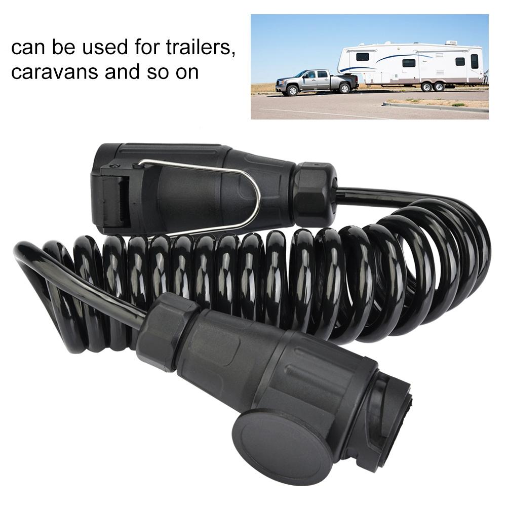 13 Pin Trailer Plug Wiring Spring Cable Connector Adapter for Trailer Caravan