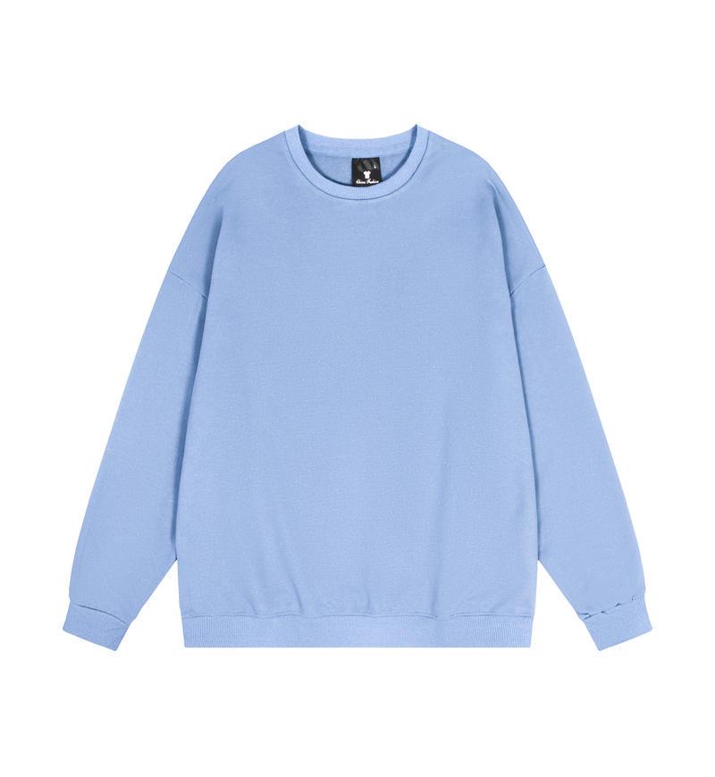 Loose Solid Color Round Neck Hoodie - Unisex Long Sleeve for Couples, Spring & Autumn