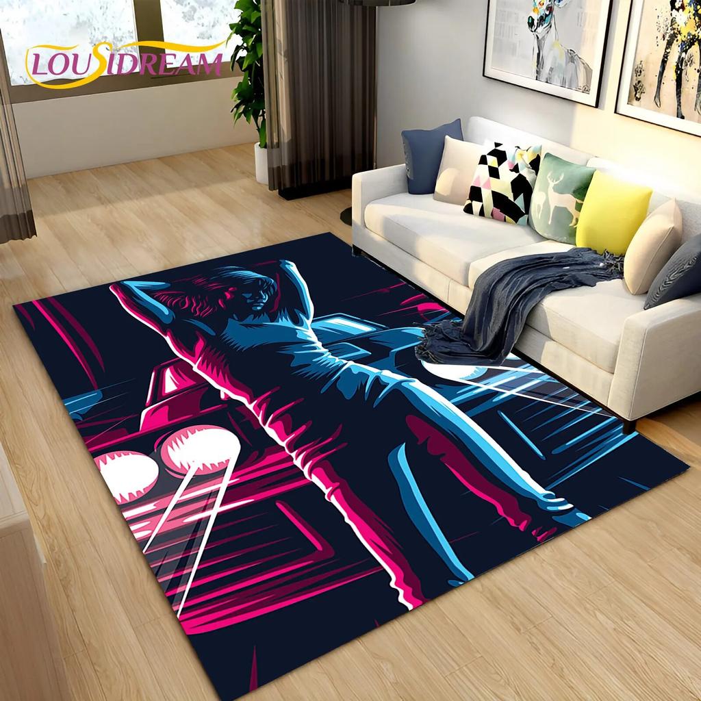 3D Racing Sports Car Soft Area Rug Large,Carpet Rug for Home Living Room Bedroom Sofa Doormat Decor,Kid Play Non-slip Floor Mat