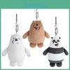 Süße und kuschelige We Bare Bears Schlüsselanhänger Plüschtiere Perfekt für Rucksäcke und Schlüssel!