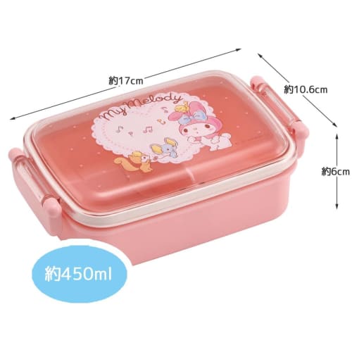 Skater Bento Box My Melody Easy Music Sanrio 450ml Antibacterial Children's Girls Made In Japan RBF3ANAG-A