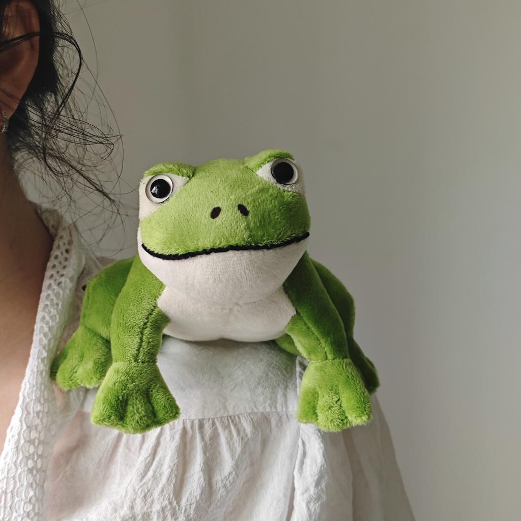 Green Magnetic Frog Stuffed Animal Plush Shoulder Plushie Toys Kawaii Frog Party Daily Fashion Decor Boys Girls Birthday Gifts