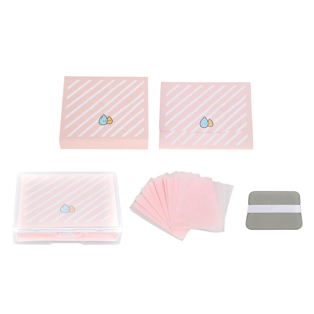 Oil Blotting Sheet Absorbing Skin Cleaning Paper Oily Control with Mirror for Facial Makeup