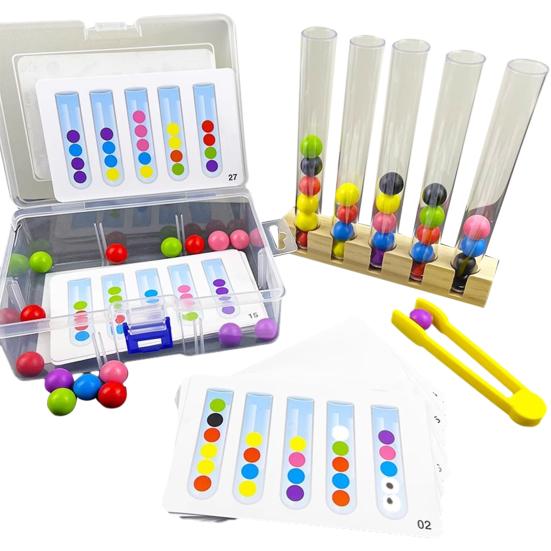 

Игрушка-сортировщик по цвету с пробирками и бусинами Развитие мелкой моторики Обучение в детском саду Стаканчик для сортировки цветов Мальчики и девочки Дошкольники Развивающая разноцветная игрушка-ловушка для шариков A