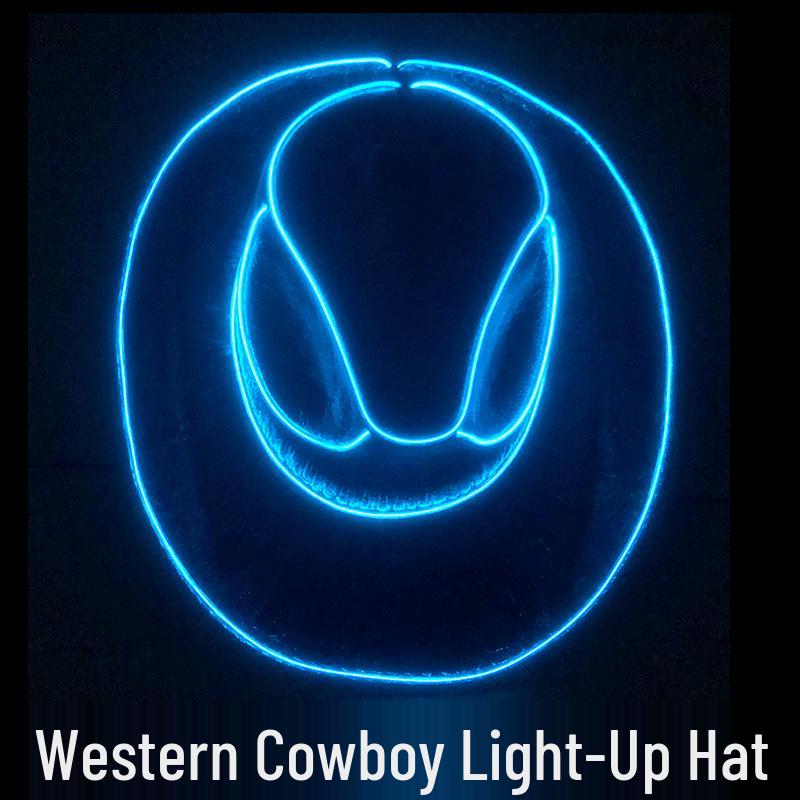 LED Glowing Cowboy Hat: Halloween & Christmas Decoration Gift