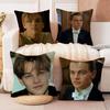 Față de pernă cu Leonardo DiCaprio pentru dormitor și sufragerie, husă decorativă pentru pernă de canapea