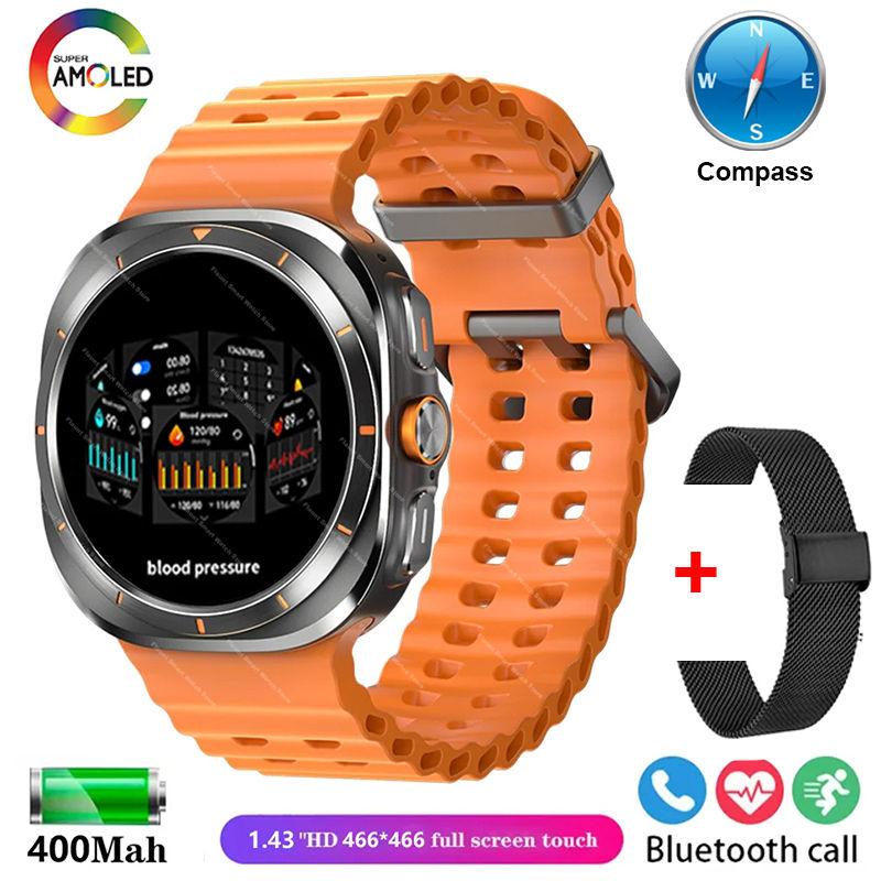 New Original Watch Ultra Smartwatch 47mm AMOLED ChatGPT GPS NFC Compass IP68 Waterproof Clock Bluetooth Call Smart Watch Men