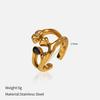 Chenhe jewelry women's light luxury high-end jewelry stainless steel jewelry niche titanium steel non-fading jewelry open ring