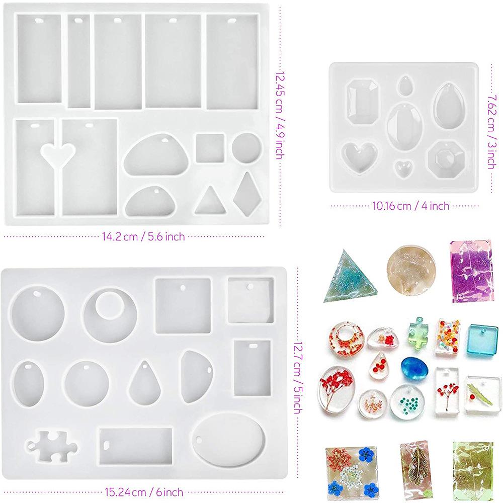 141 Pieces Handmade Diy Crystal Drip Glue Tool Set Bracelet Pendant Earrings Jewelry Silicone Mold Jewelry Set
