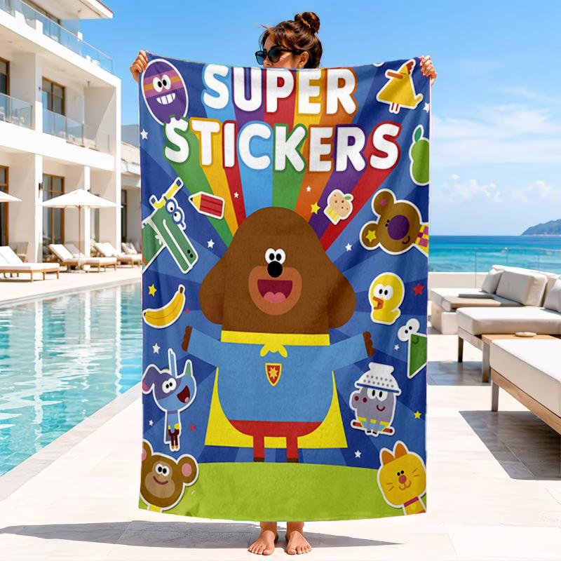 Cute Du-ggee Adventure Beach Towel, Microfiber Beach Towel, Perfect For Pool, Beach, Travel, Home Decor Beach Party Fan gifts