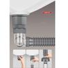 Bathroom Sink Drain Set 2 in 1 Flexible Drainage Pipe for Hotel Kitchen Home White