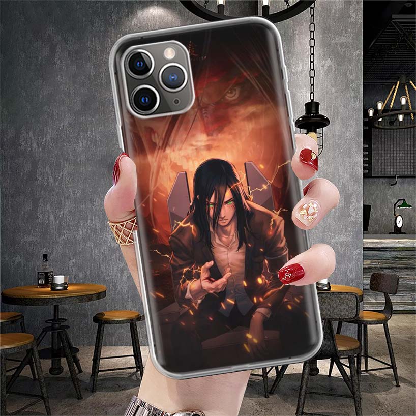 Titan Attack Eren Soft Phone Case For IPhone 18 11 17 Air 16E 16 Pro Max 15 + 14 Plus 13 Mini 12 Apple 7 SE 8 Fundas Coque 11 17 Ai