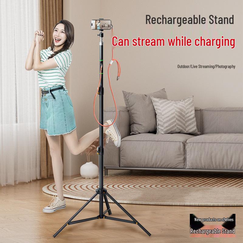 

Rechargeable Multifunctional Tripod Power Bank for Outdoor Camping and Live Streaming 1.7m 10000mAh