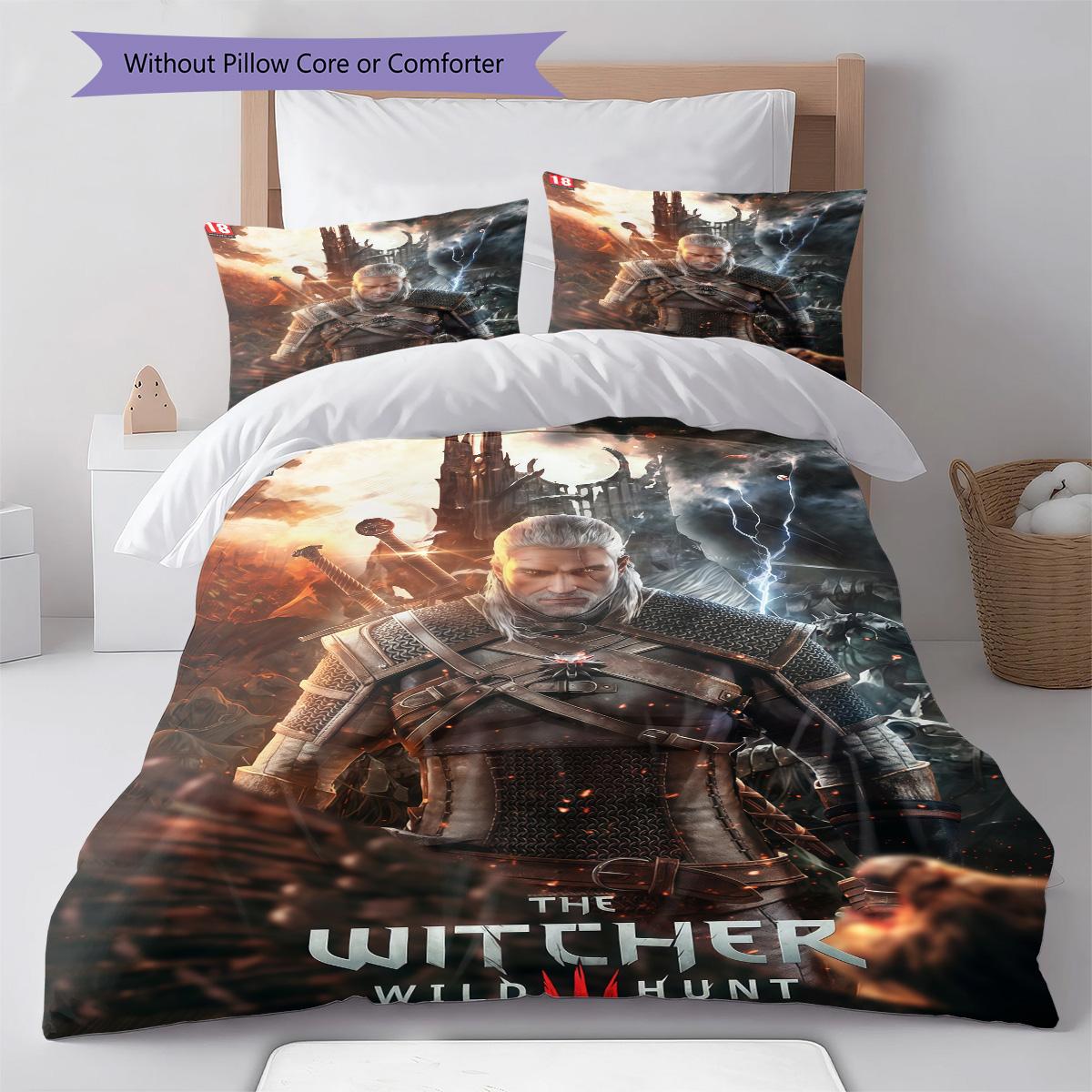 

The Witcher Bedding Quilt Set Quilt Cover Pillowcase Home Decoration Birthday Gift (1 * duvet cover + 2 * pillowcase, without core) 135x200cm
