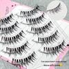 Sweet Comic Style Wet-Look Eyelash Clusters - W-Shaped Lengthening & Curling Effect