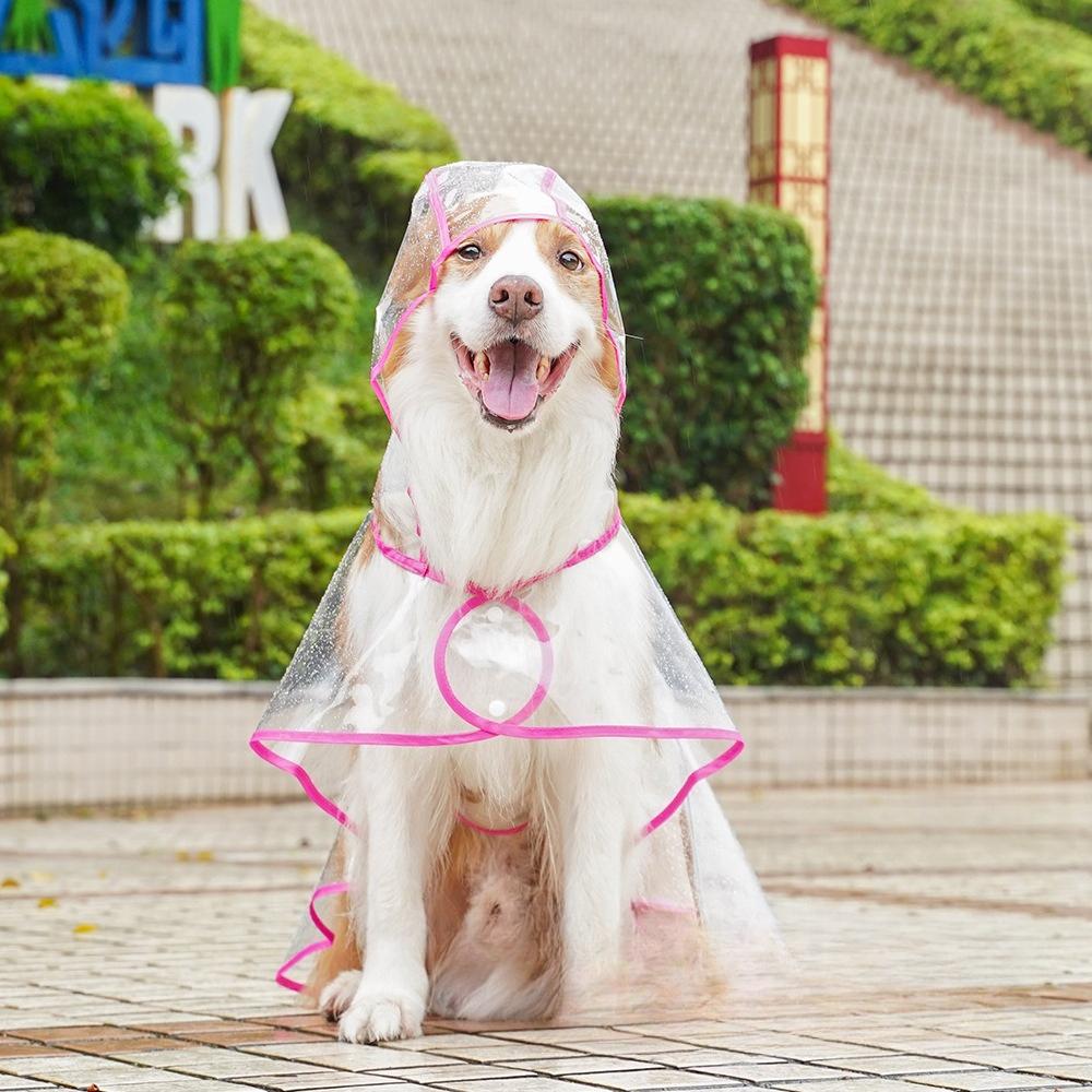 Dog Raincoat Transparent Pet Raincoat Comprehensive Pet Raining Coat Bite Pet Rain Poncho for Golden Retriever Samoyed Schnauzer