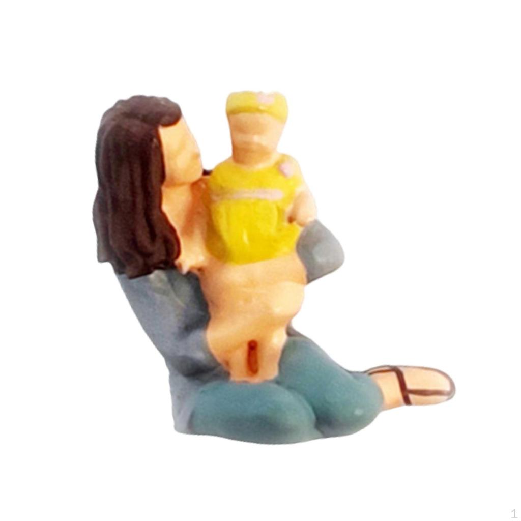 1/64 People Figure Miniature Diorama for DIY Scene Decor Collectibles Desktop Ornament Hand