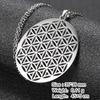 Dawapara Čakra Květ života Náhrdelník Posvátná geometrie Mandala Přívěsek Amulet štěstí Šperky z nerezové oceli Novoroční dárek