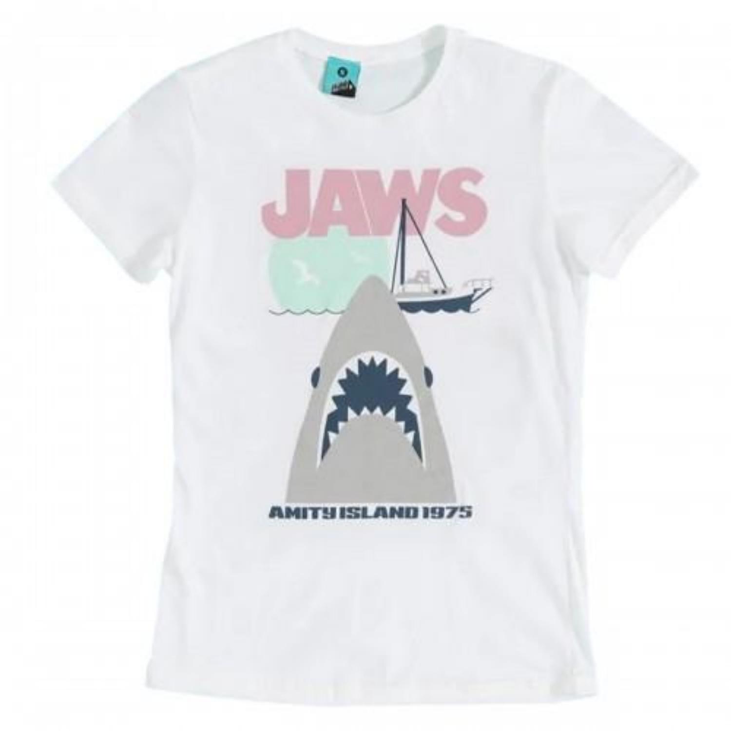 

Jaws Womens_Ladies Shark Cotton T-Shirt S чёрный