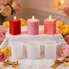 3D Love Pillar Candle Mold Embossed Love Letters Cylinder Cube Mold Heart Pillar Candle Mold DIY Valentine's Day Gift Mold