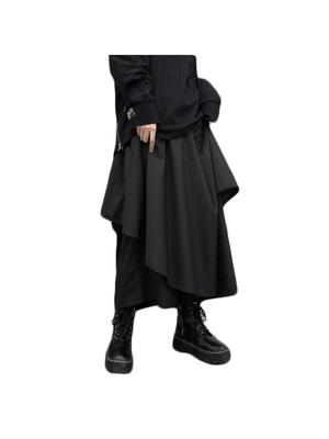 Casual Sarouel Irregular Wide Asymmetrical Skirt Size [KOXIFLI] Women's Pants, Style, Skirt-Like Pants, (XL, XL)